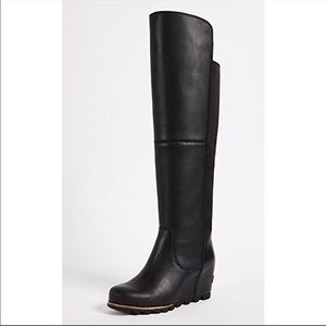 Sorel- black - Over The knee Leather Lux Boot - Womens Size 8.5
